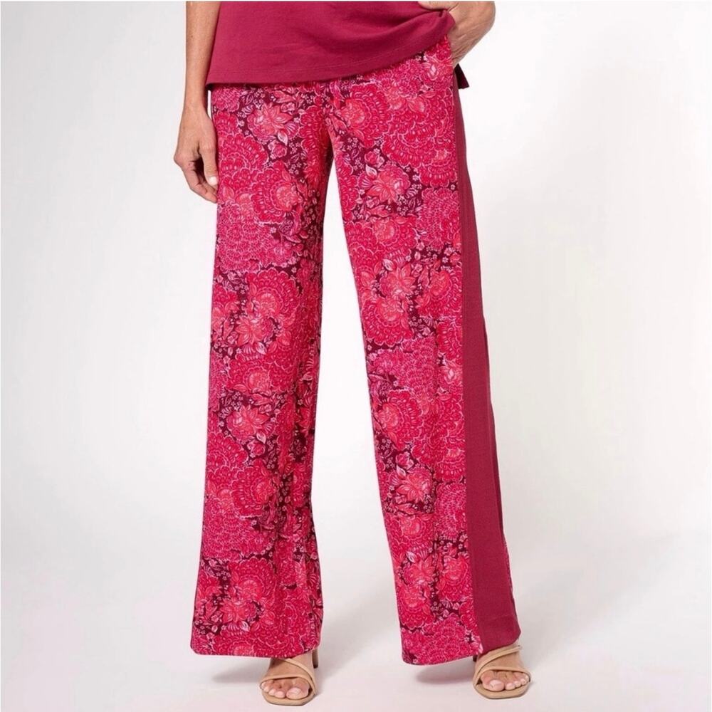 Issac Mizrahi Live Pebble Knit Full Length Pants Size S